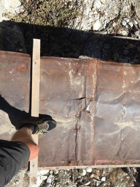 asics gel-fujitrabuco 4 neutral - crossing a sheet metal bridge in the garhwal himalaya, seriously...