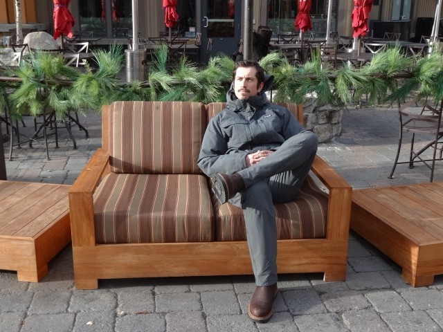 patagonia wanaka down - this jacket bunches up slightly when seated, but it is still...