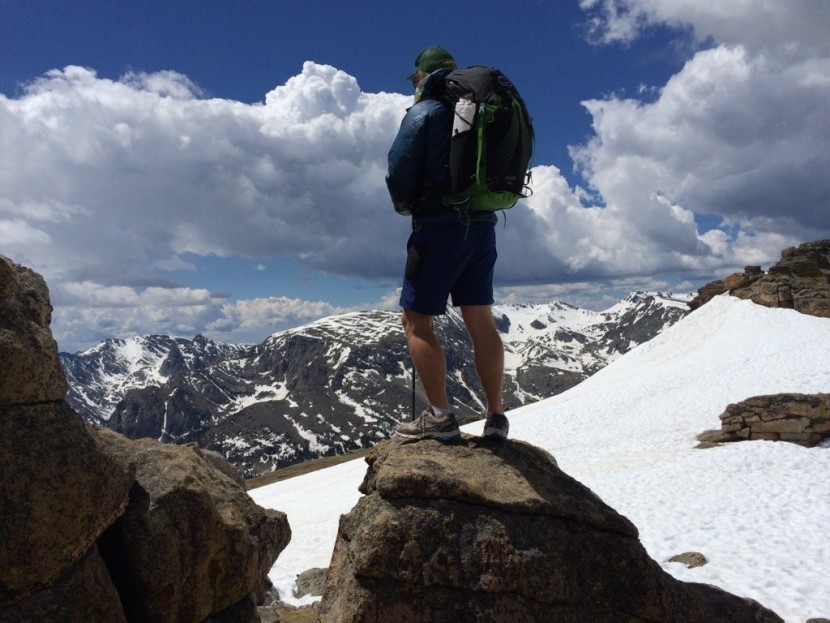 ultralight backpack - surveying the divide from the mummy range in rmnp.