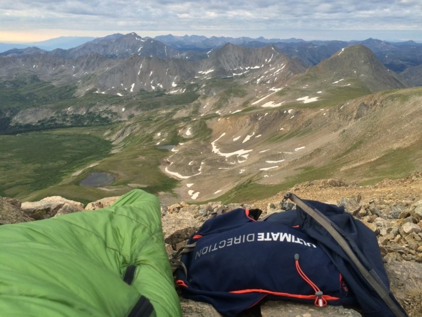 ultimate direction fastpack 30 - bivied on the summit of missouri mountain during a three-day...