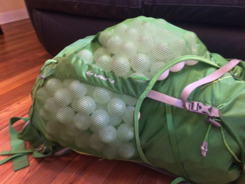 rei flash 45 - the flash's exterior pockets hold a lot of volume, but can dump out...