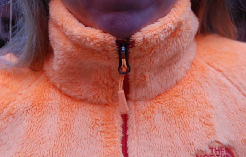 the north face tech-osito jacket for women - the oversized plush collar sits right up underneath the chin to keep...