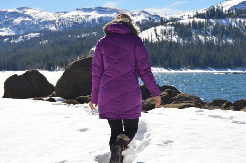 columbia snow eclipse mid jacket for women - the cross-cut baffling has a unique look, and the water-resistant...