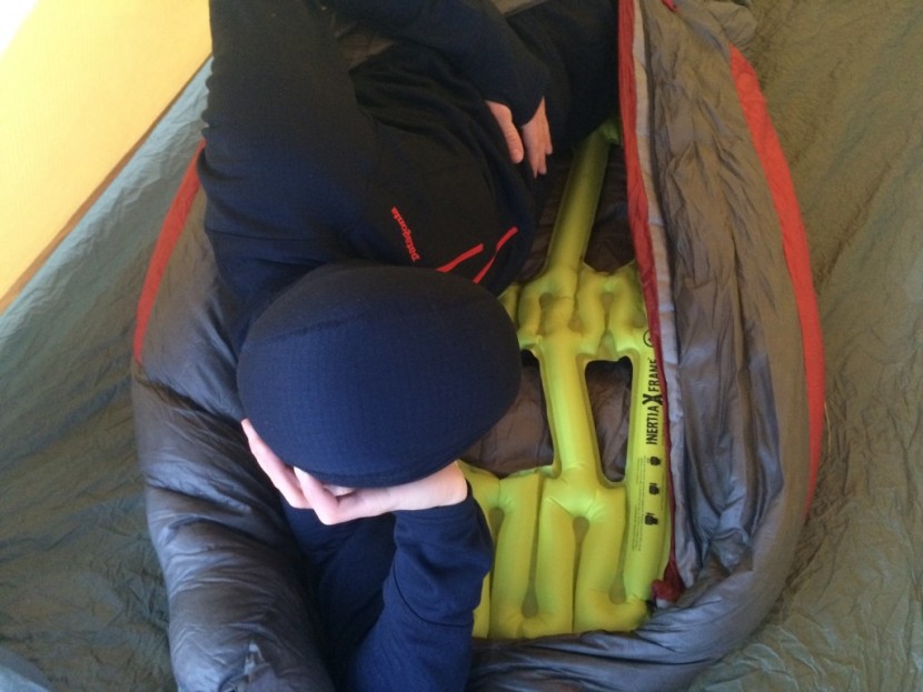 klymit inertia x frame - the hollow portions of the pad allow your sleeping bag to loft into...