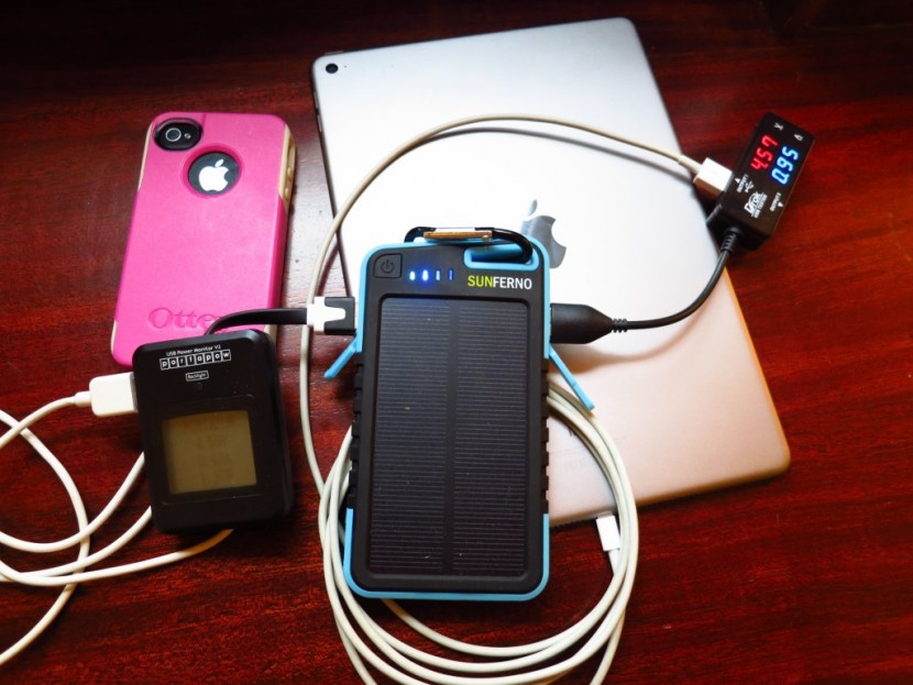 sunferno flintstone - with two devices plugged in, the flintstone still charged our iphone...