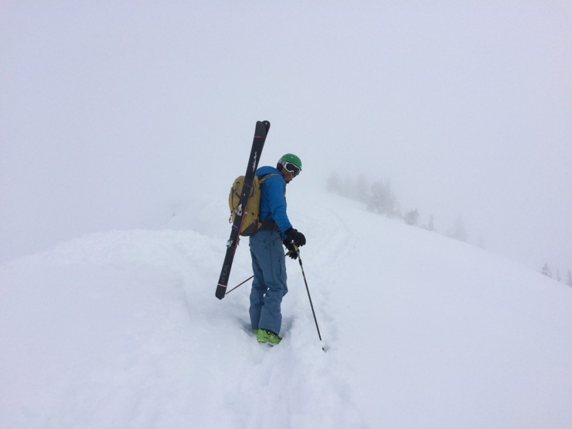 volkl v-werks bmt 90 - jed porter on a boot-pack, side country mission at grand targhee...