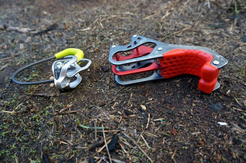 mammut smart alpine - the size difference between the two assisted braking tube-style...
