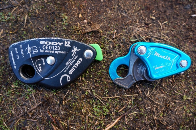 camp matik - the edelrid eddy (black) and the camp matik (blue) both boast the...