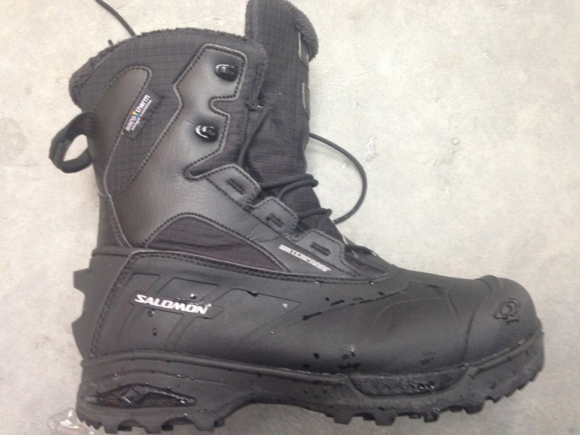 salomon toundra mid wp - this boot is warm and durable, and the waterproof rubber keeps the...