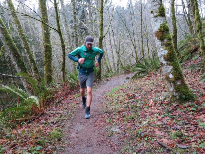 mountain hardwear scree - muddy trail testing. you'll barely notice these lightweight gaiters...