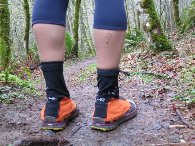 outdoor research ultra trail - when wet, this gaiter tended to creep down our ankle and bunch at...