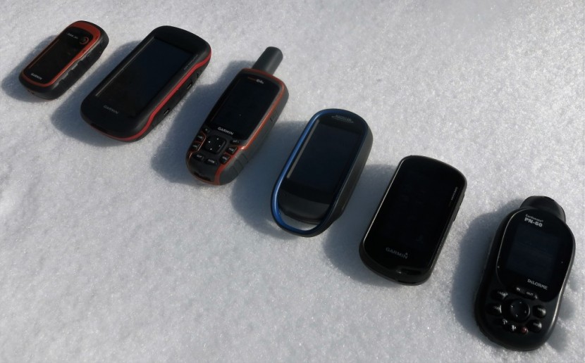 garmin oregon 600t - here we compare all units. from left to right: garmin etrex 20x...