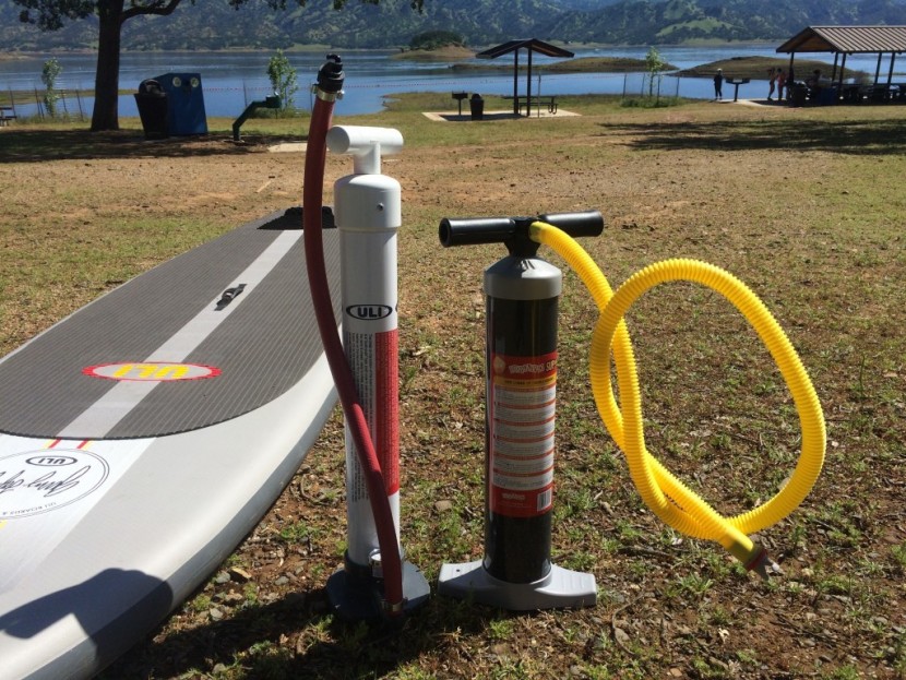 uli x surf series gerry lopez ltd. - the uli pump on the left and the pump and hose that comes with the...