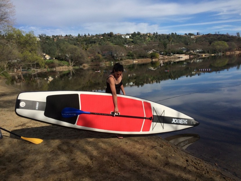 jobe aero 12 6 - the paddle strap on the handle of the jobe is a nice feature.