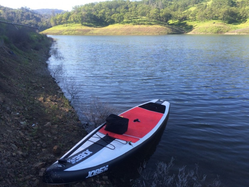 jobe aero 12 6 - the rockered nose of the jobe cuts through choppy easily.