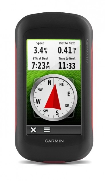 garmin montana 680 - the electronic compass is mighty fast.