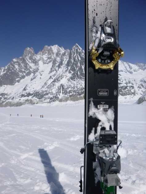 dynafit beast 16 - dynafit beast 16 testing in the vallee blanche near chamonix france.