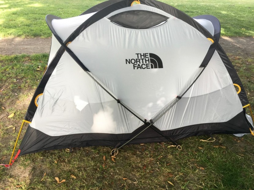 the north face mountain 25 - the mountain 25 uses a combination of pole sleeves and clips. pole...