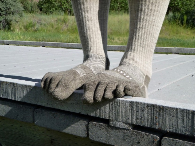 hiking socks - many folks prefer toe socks to regular socks. they are said to help...