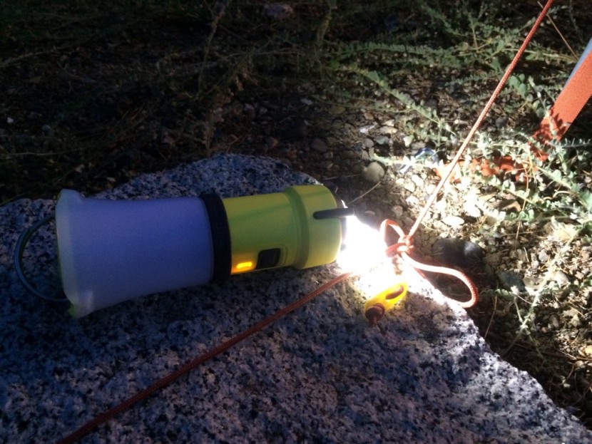 black diamond voyager - the voyager in flashlight mode.