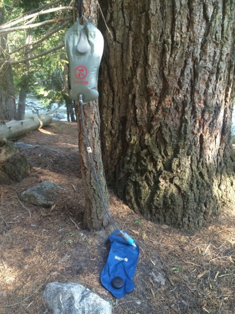 sawyer 4l water filtration system - the complete utilizes a clean and dirty bag set up.