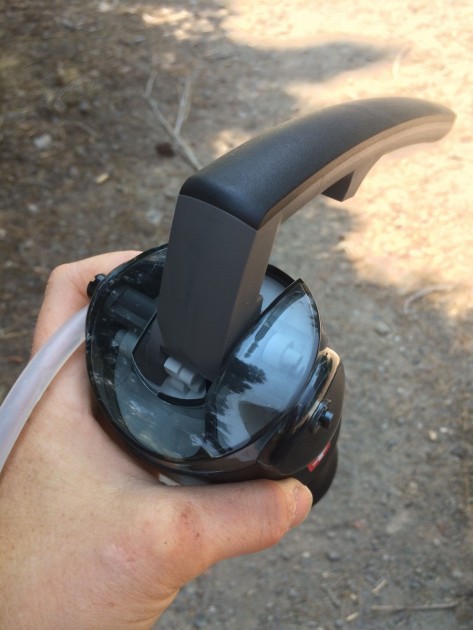 katadyn vario - this model has special pistons to make pumping easier.