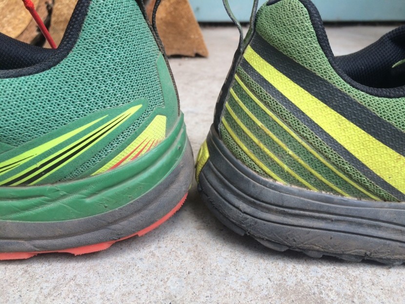 pearl izumi trail em n2 v3 - the stack height of the new em trail n2 v3 (left) is a bit higher...