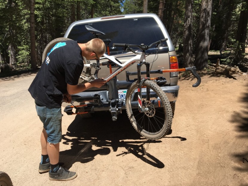 kuat nv 2.0 - the kuat nv 2.0 with the trail doc work station in action.