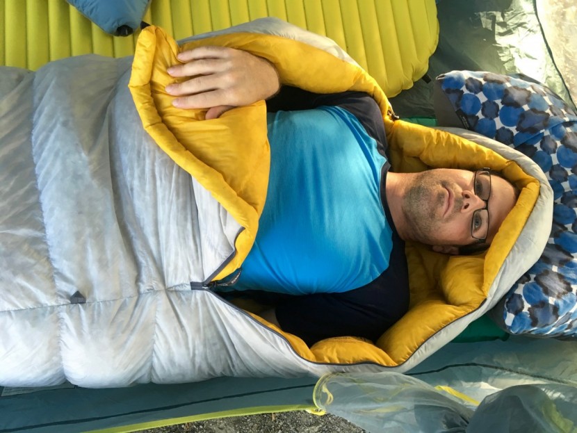 sea to summit spark iii - showing the spark iii's 1/3 length zipper all the way open. this...