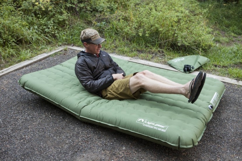 lightspeed 2 person - the feeling of this air bed changes as you move around on it. with...