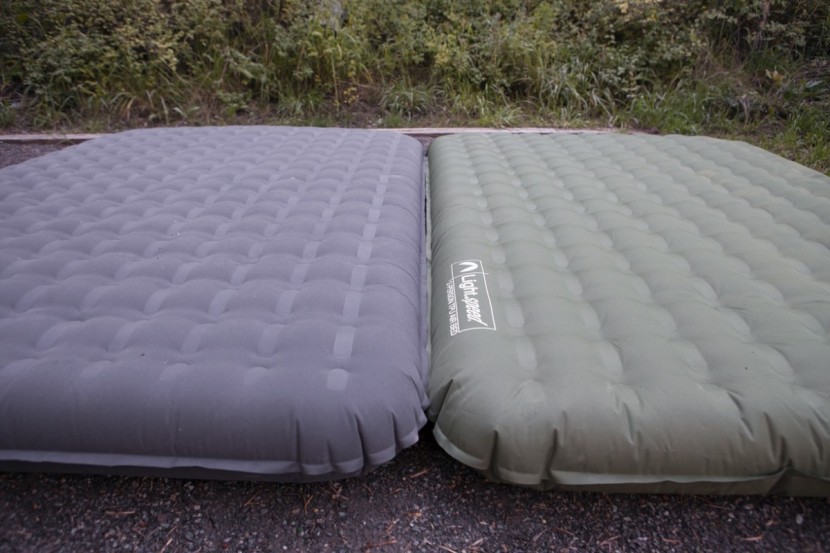 lightspeed 2 person - the rei relax airbed on the left compared to the lightspeed 2-person...