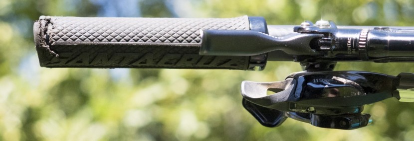 santa cruz nomad x01 2016 - the dog didn't get them, trees and rock notches did.