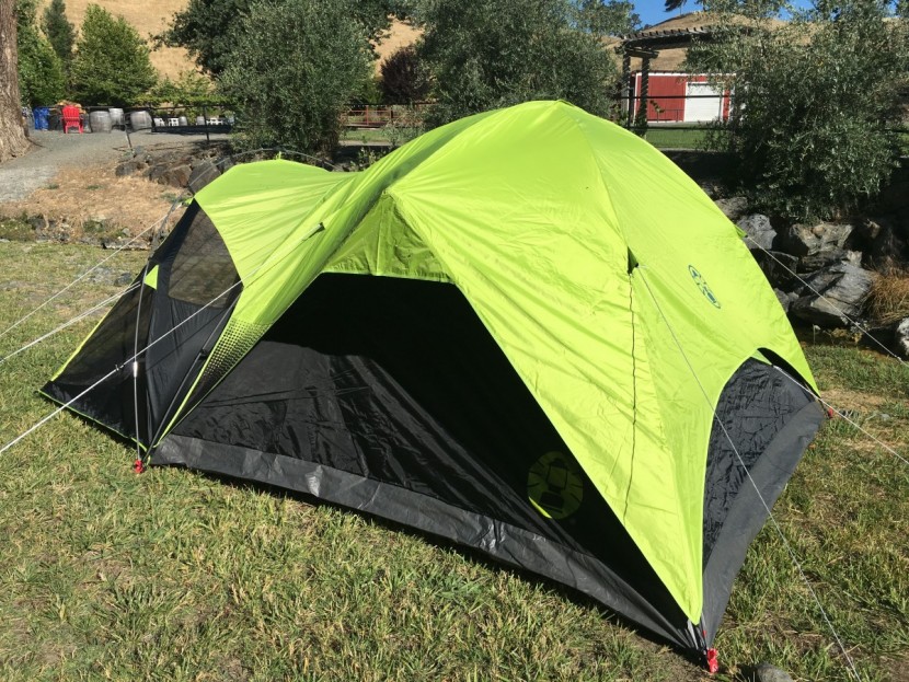 coleman carlsbad fast pitch 6 - guy lines keep the tent secure on windy days.