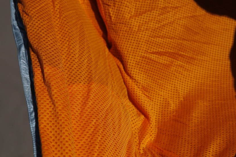mountain hardwear ghost lite pro - a closeup of the heavy mesh liner inside the ghost lite pro.