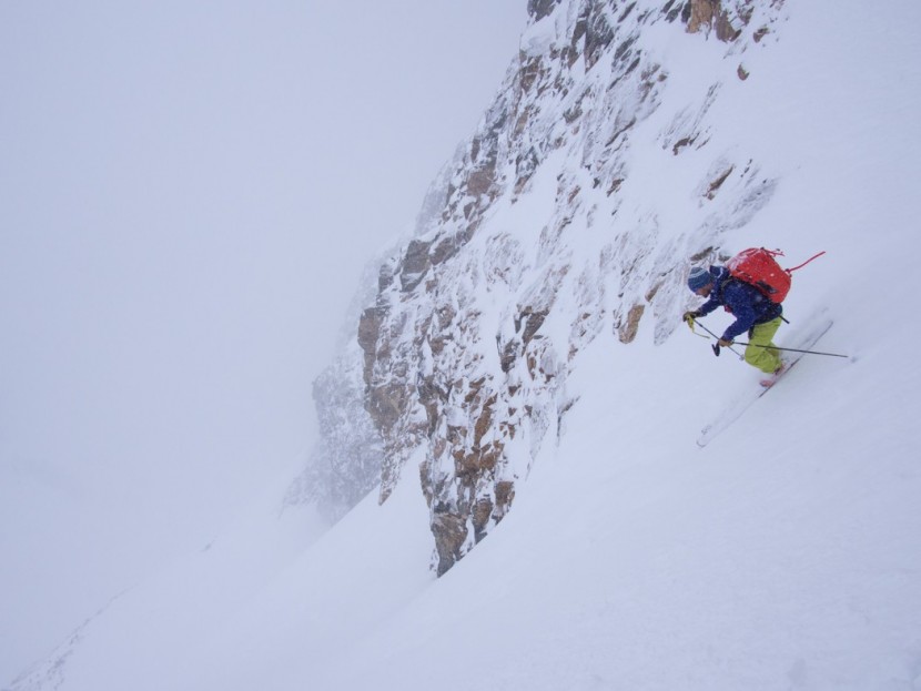 k2 wayback 104 - steep chuting in grand teton national park. jed porter in stewart...