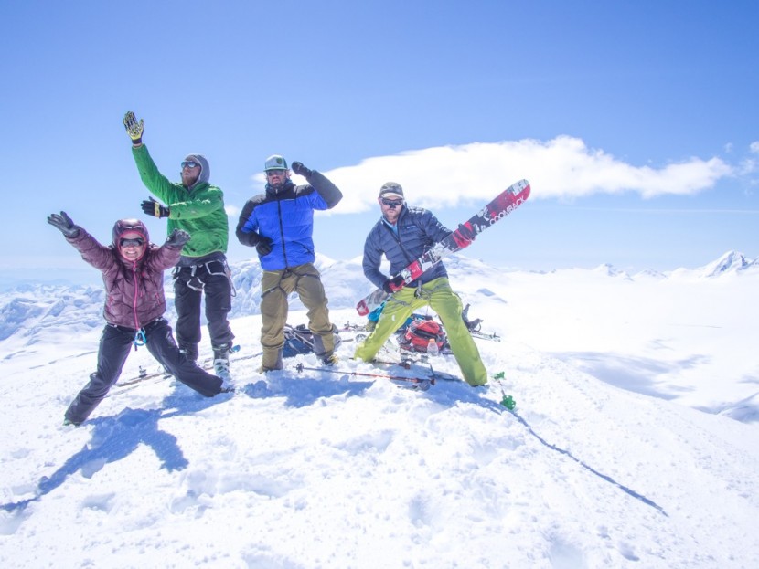 k2 wayback 104 - rocking out with the k2 coomback on top of alaska's mount fafnir...
