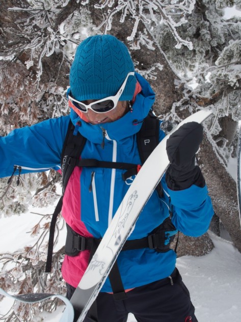 dynafit cho oyu - avalanche course instructor nancy bockino with the dynafit cho oyu...