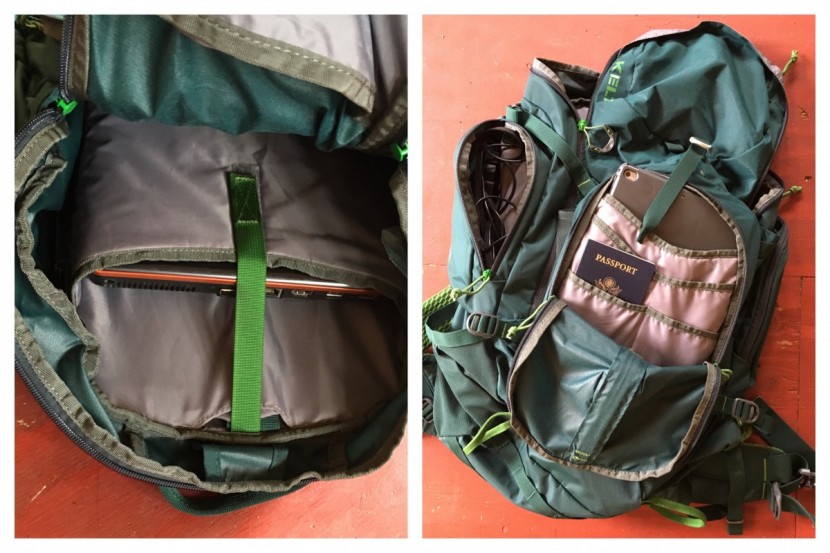 kelty redwing 44 - the redwing stashes a laptop and passport, modern travel essentials.