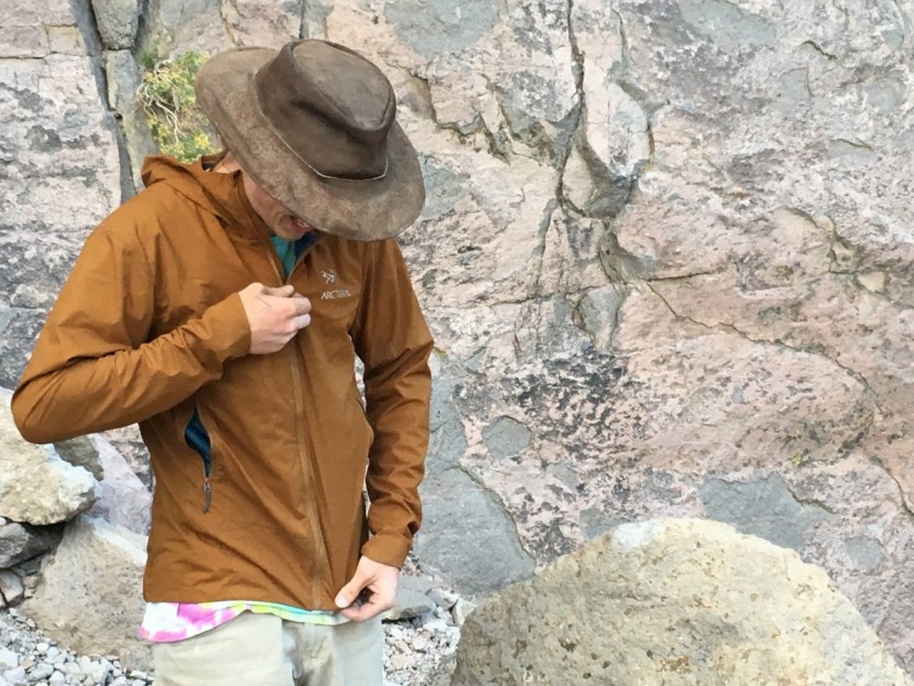 arc'teryx atom sl hood - just enough warmth for a fall day at the crag.