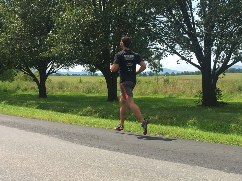 vibram v-run - the author out taking the vibram fivefingers v-run for a spin.
