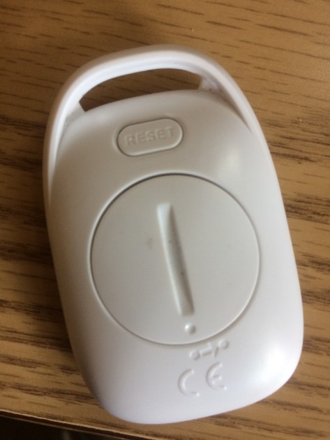 csx simple walking 3d - the back of the csx device. the "reset" button is the entirety of...