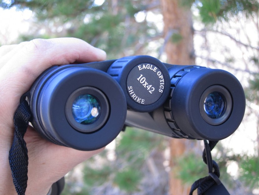 eagle optics shrike 10x42 - we like the soft, comfortable rubber eyecups on the eagle shrike...