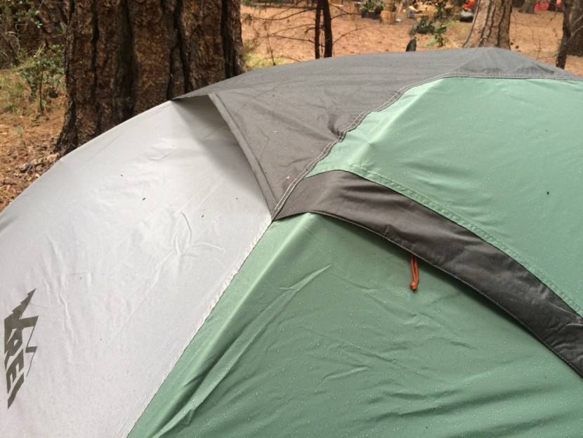backpacking tent - the rei passage 2 stood up well to a light rain storm we encountered.