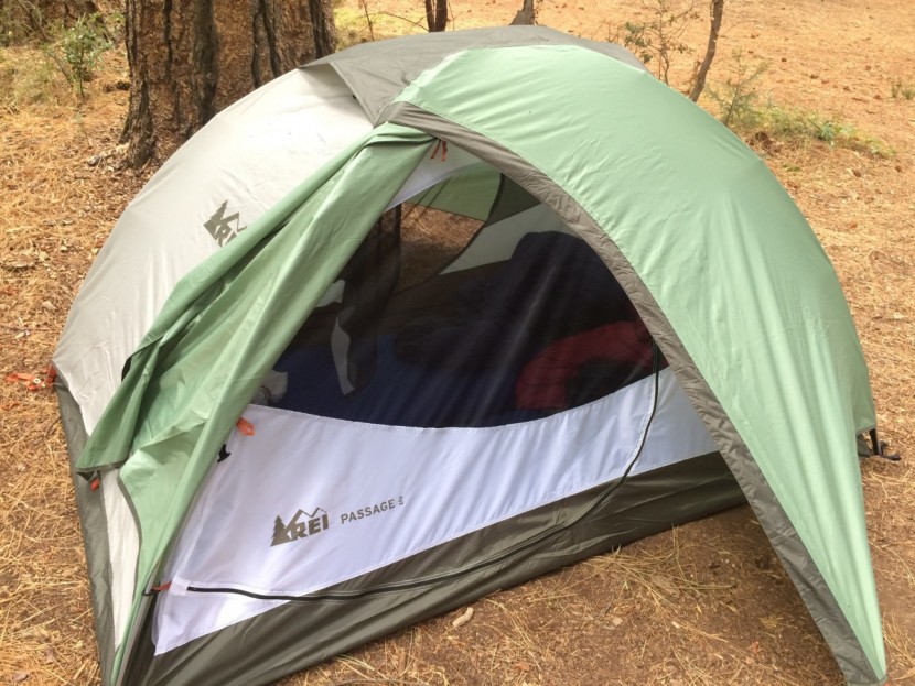backpacking tent - the rei passage 2 is comfortable and roomy for two people.