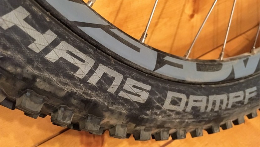 schwalbe hans dampf 2.35 trailstar evo - snakeskin sidewall protection keeps you slithering along.