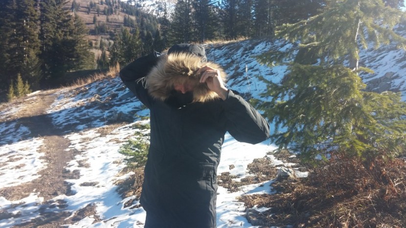 helly hansen dubliner parka - the giant, removable faux fur hood brim is more fashion than function.