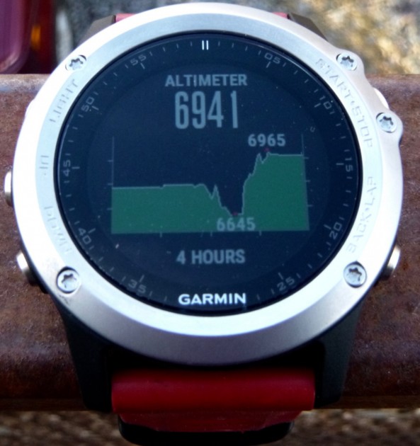garmin fenix 3 - the altimeter trend graph is awesome! we love the color, the scale...