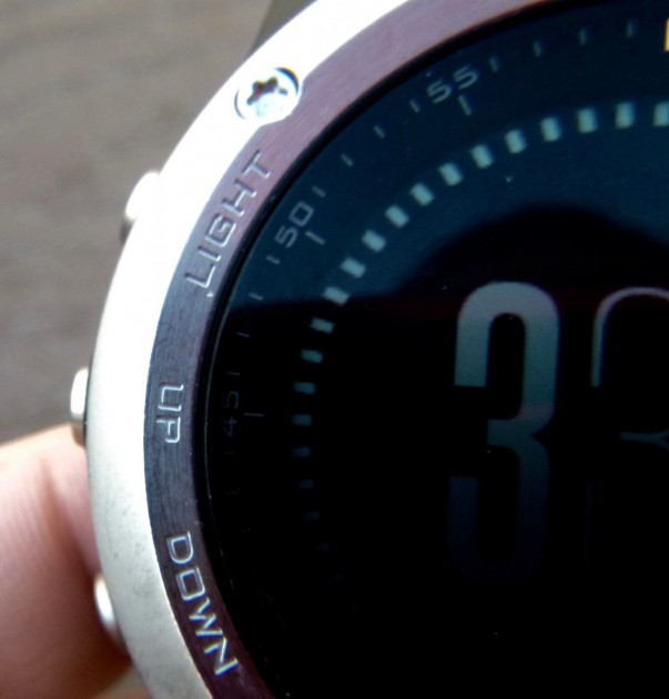 garmin fenix 3 - the left side of the watch features three buttons. all buttons can...