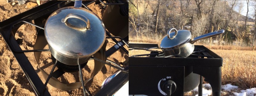 stansport outdoor - the large grates on the burners of this stove mean you can't go too...