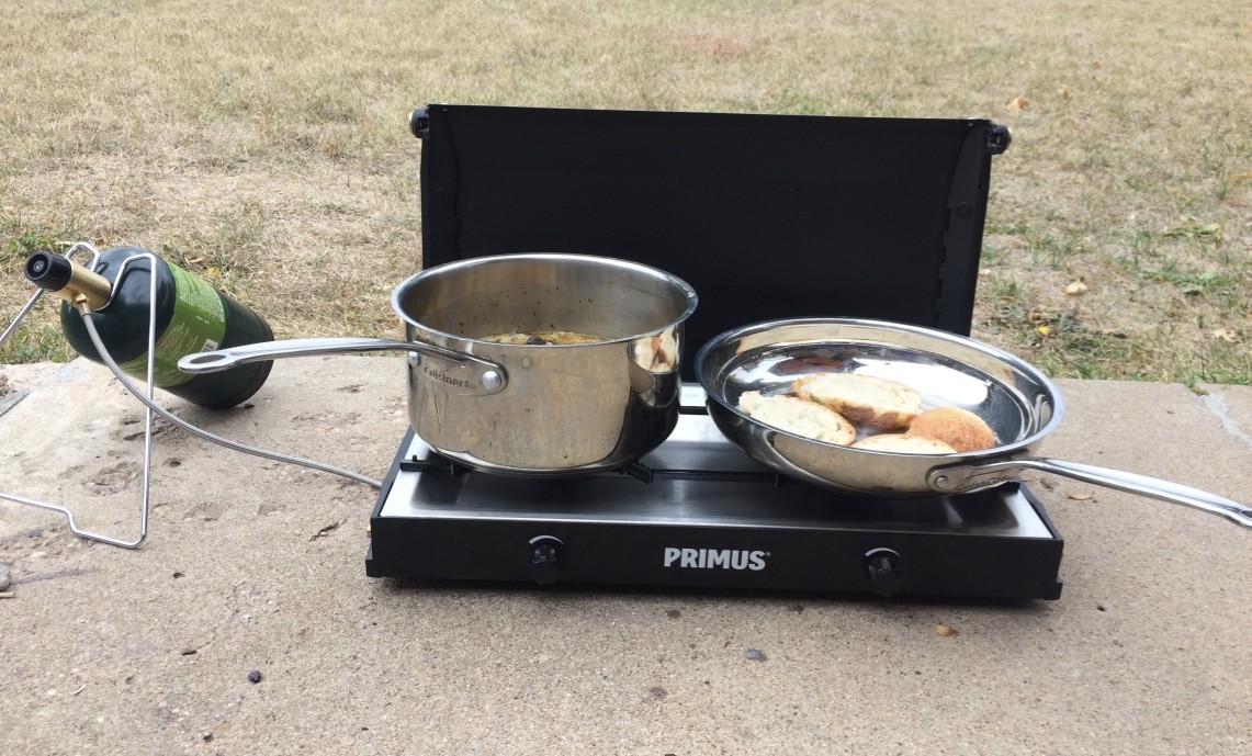 Primus Kinjia Review (This stove was one of the top winners for packed size, but it still accommodates full size cookware.)
